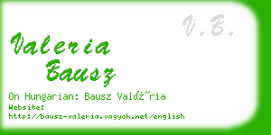 valeria bausz business card